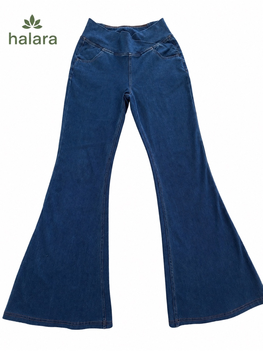 🔥HALARA Medium Wash Blue Flare Pull-On Jeans🔥
